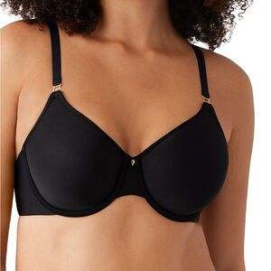 WACOAL 853393 SIMPLY DONE UNDERWIRE CONVERTIBLE T-SHIRT BRA BLACK 38DDD NWOT